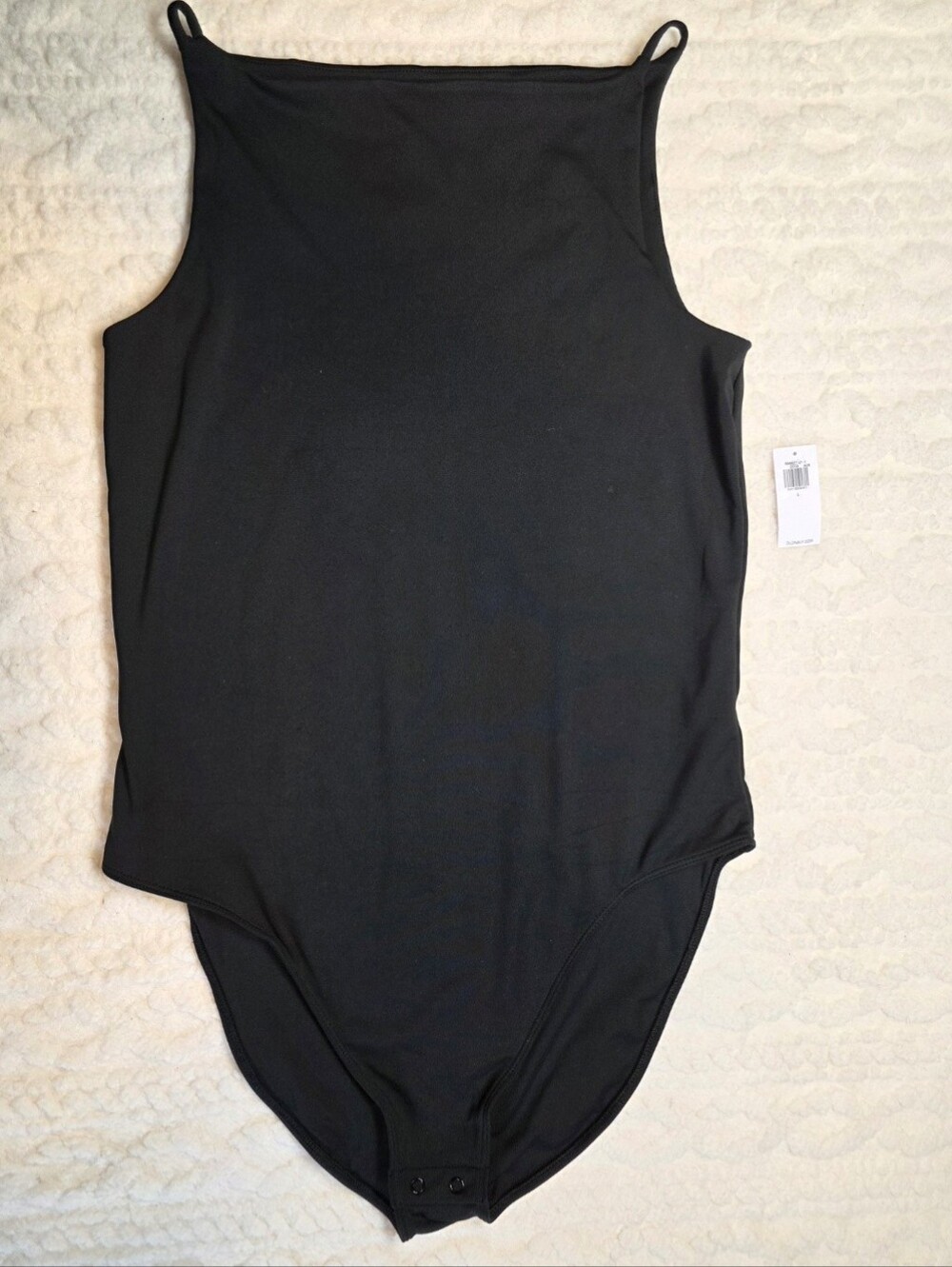 NWT Old Navy Black Cami Bodysuit L High Neck Sleeveless